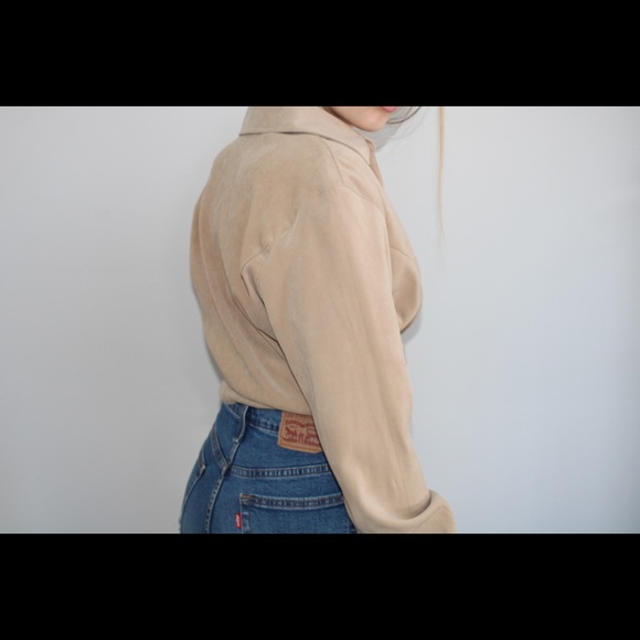Tan Button -Down Top - Picture 2 of 4